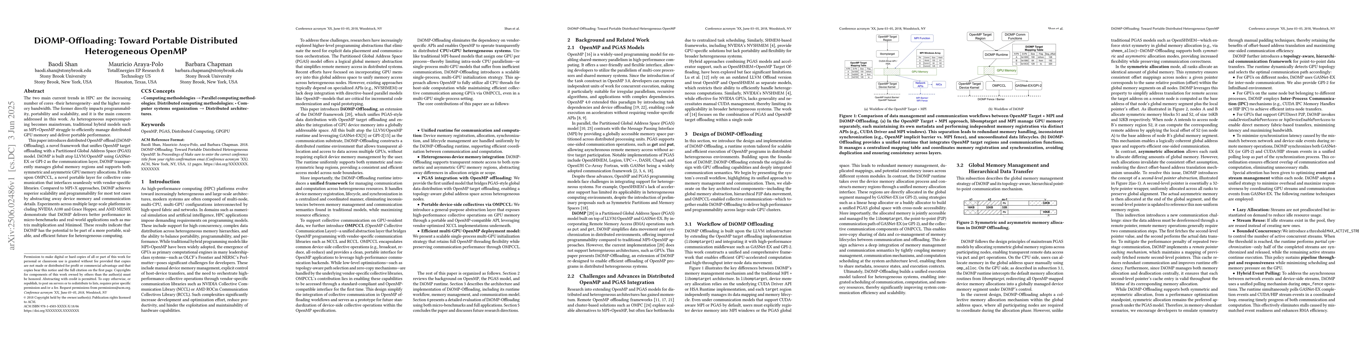 Thumbnail for DiOMP-Offloading: Toward Portable Distributed Heterogeneous OpenMP