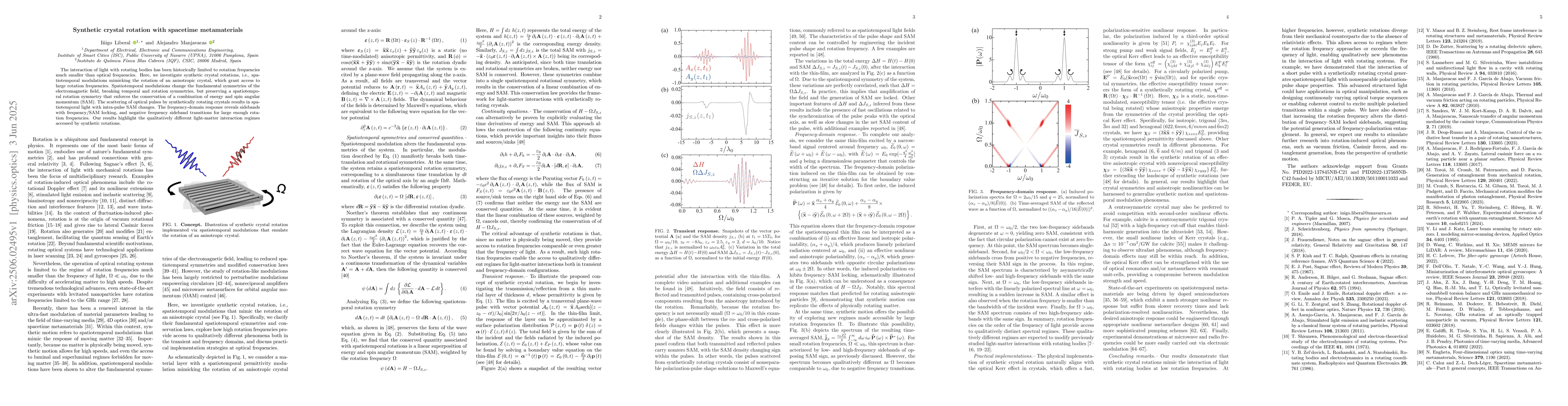 Thumbnail for Synthetic crystal rotation with spacetime metamaterials