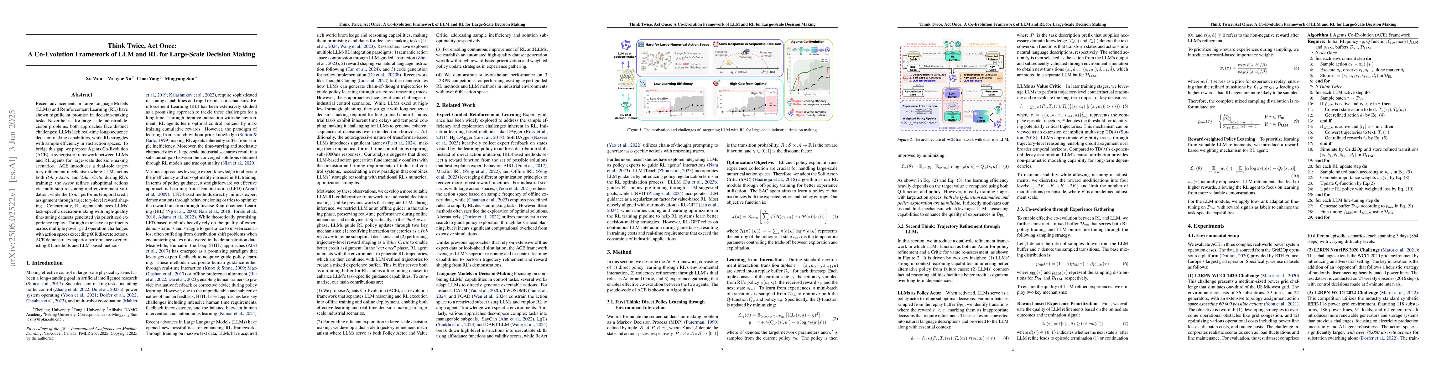 Thumbnail for Think Twice, Act Once: A Co-Evolution Framework of LLM and RL for
  Large-Scale Decision Making