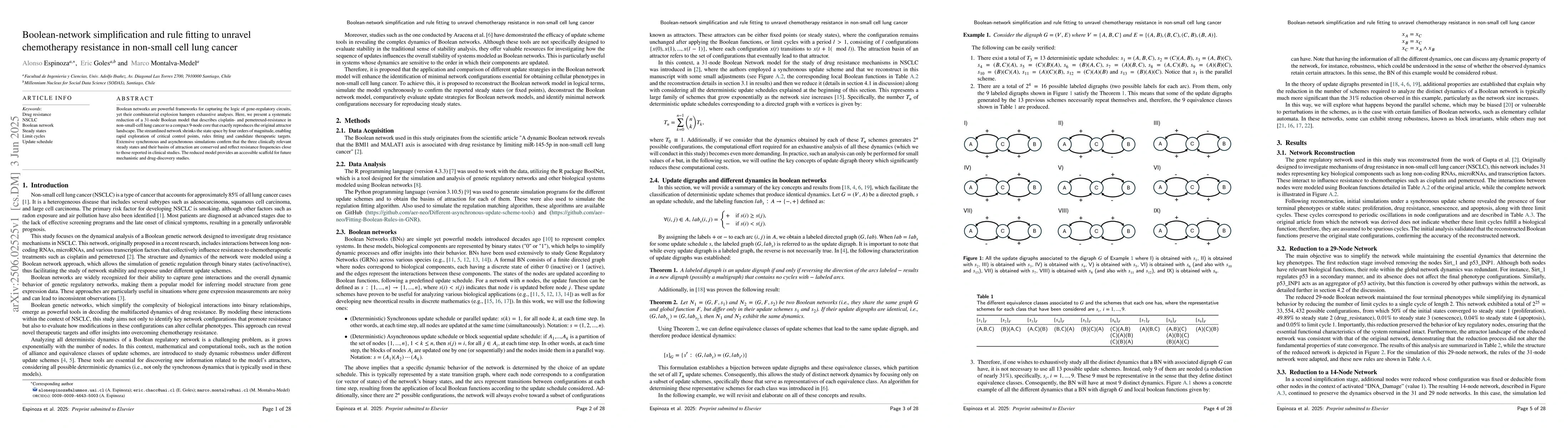 Thumbnail for Boolean-network simplification and rule fitting to unravel chemotherapy
  resistance in non-small cell lung cancer
