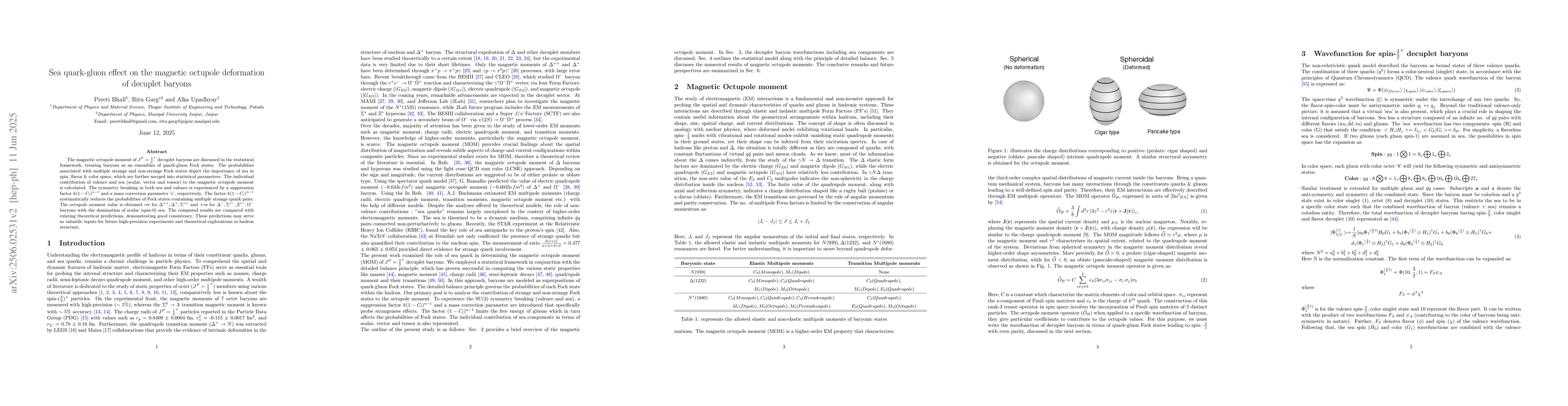 Thumbnail for Sea quark-gluon effect on the magnetic octupole deformation of decuplet
  baryons