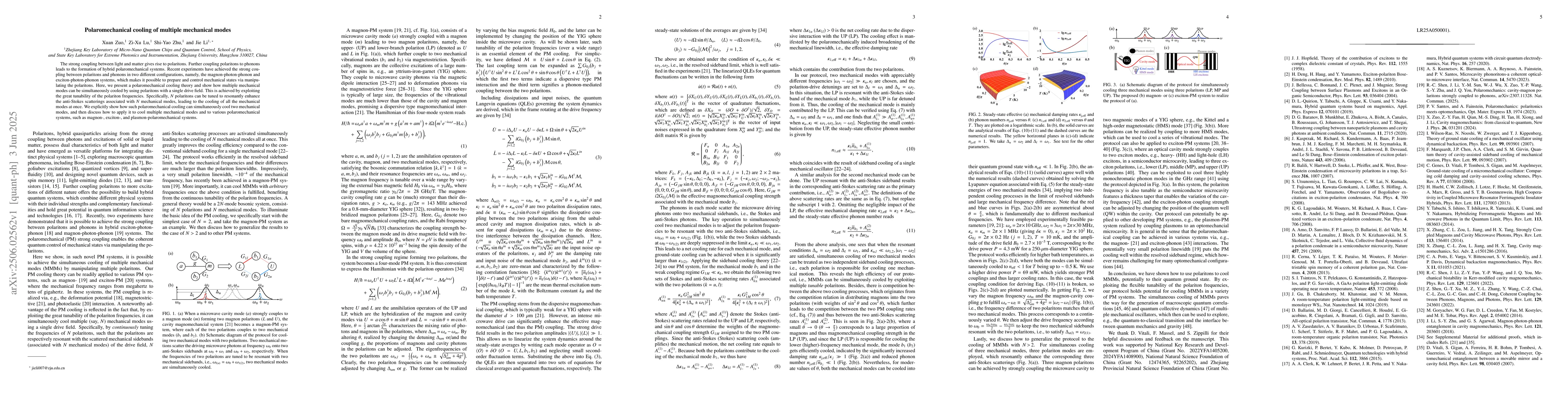 Thumbnail for Polaromechanical cooling of multiple mechanical modes