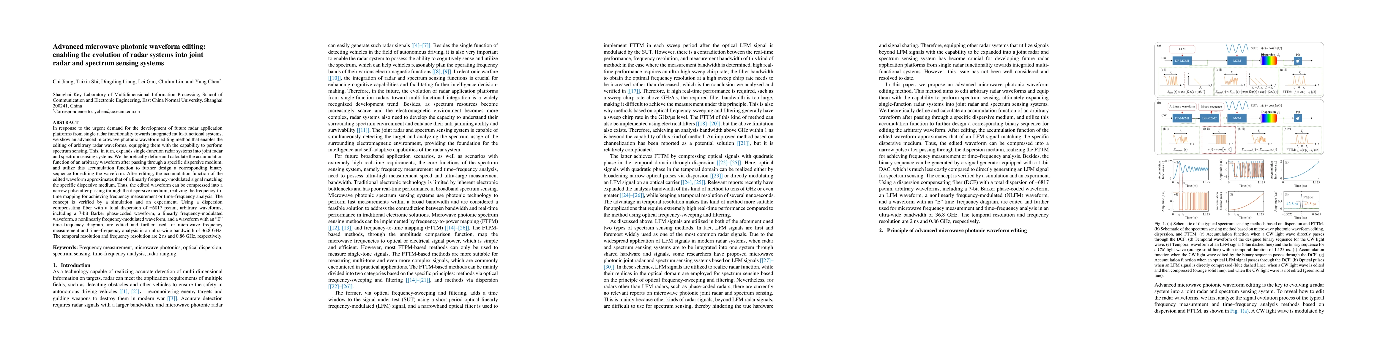 Thumbnail for Advanced microwave photonic waveform editing: enabling the evolution of
  radar systems into joint radar and spectrum sensing systems