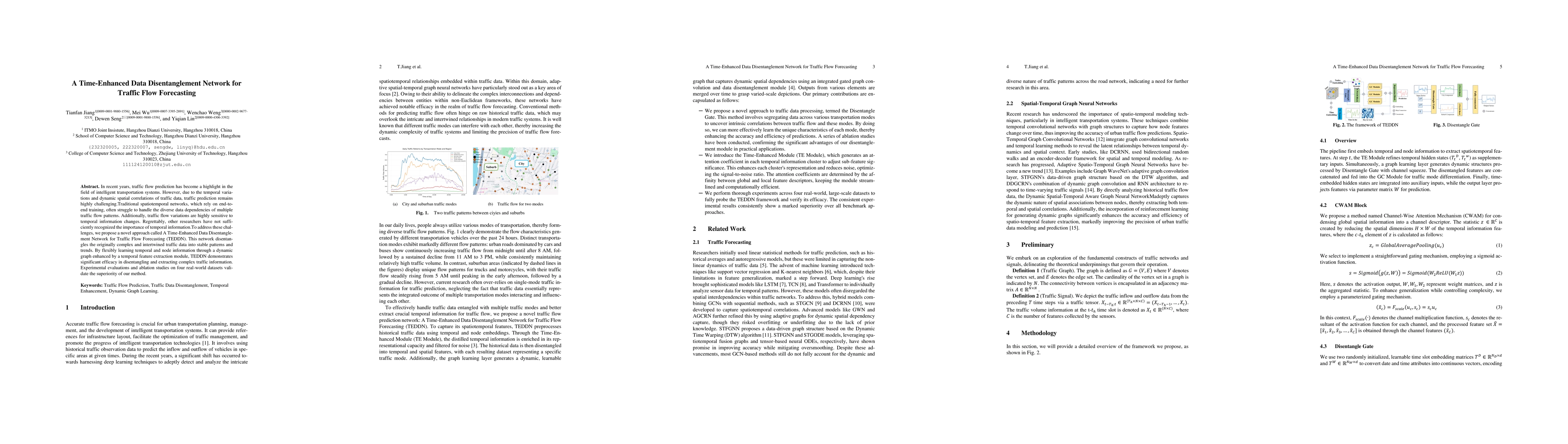 Thumbnail for A Time-Enhanced Data Disentanglement Network for Traffic Flow
  Forecasting