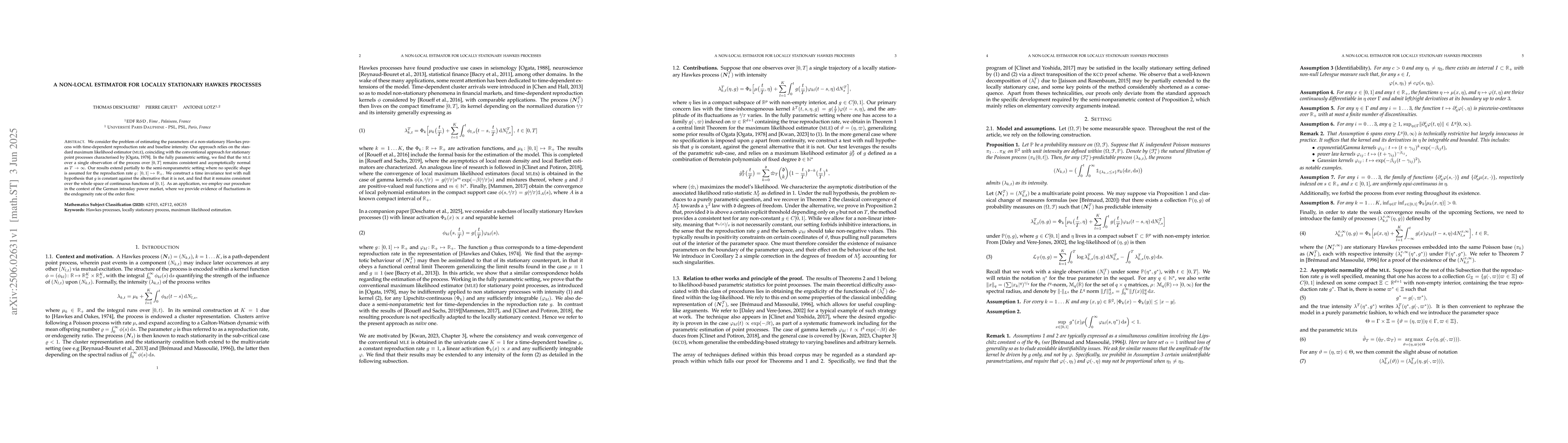 Thumbnail for A non-local estimator for locally stationary Hawkes processes
