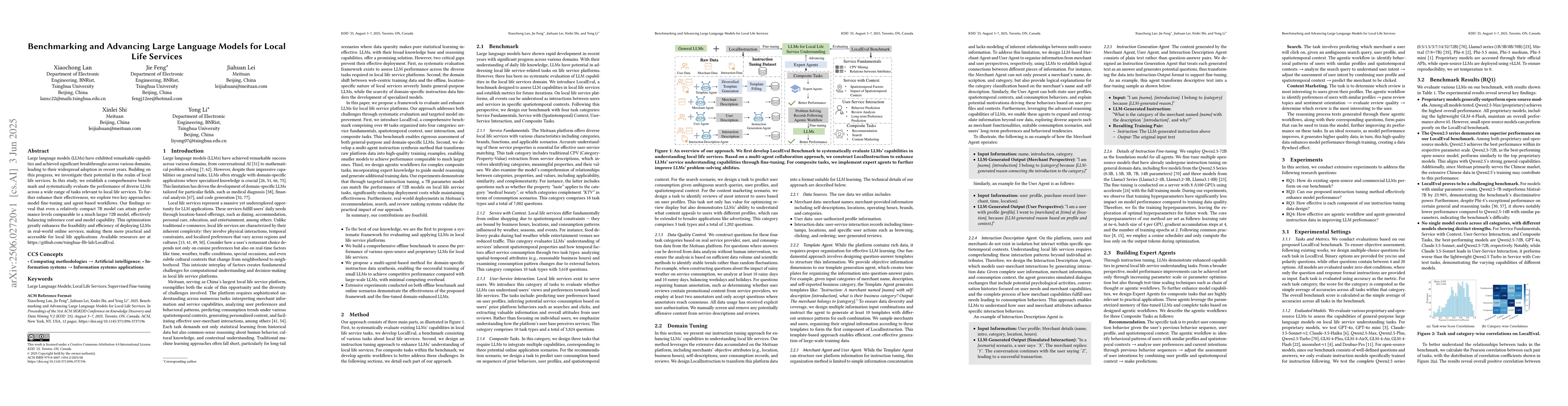 Thumbnail for Benchmarking and Advancing Large Language Models for Local Life Services
