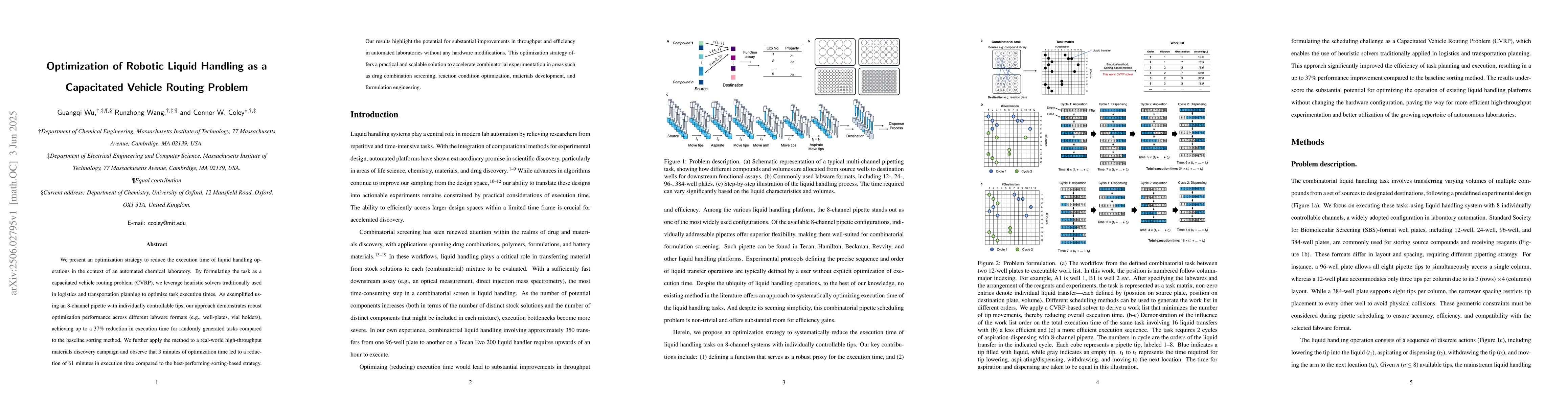 Thumbnail for Optimization of Robotic Liquid Handling as a Capacitated Vehicle Routing
  Problem