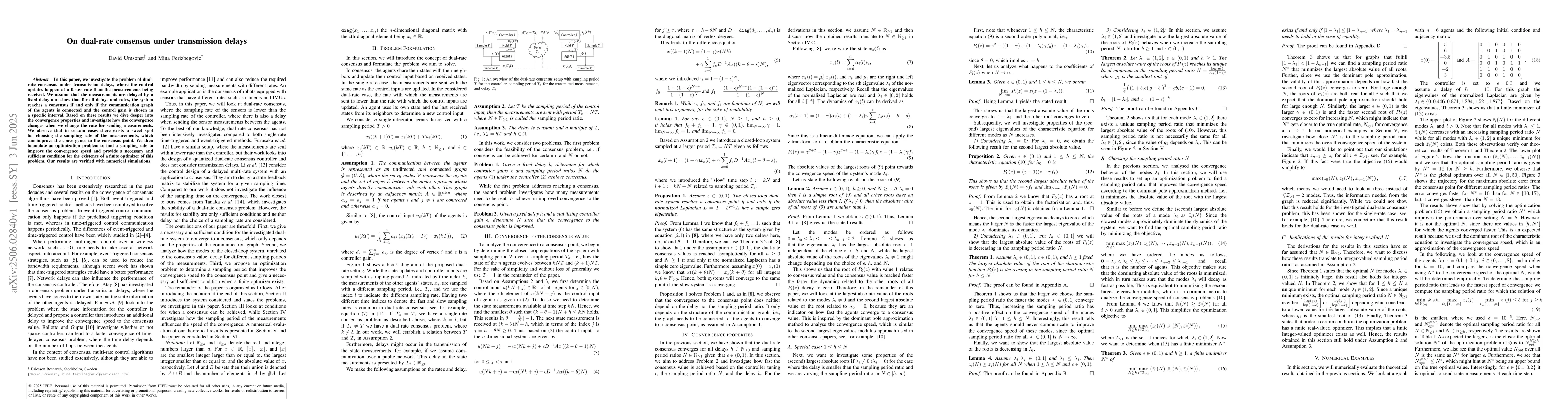 Thumbnail for On dual-rate consensus under transmission delays