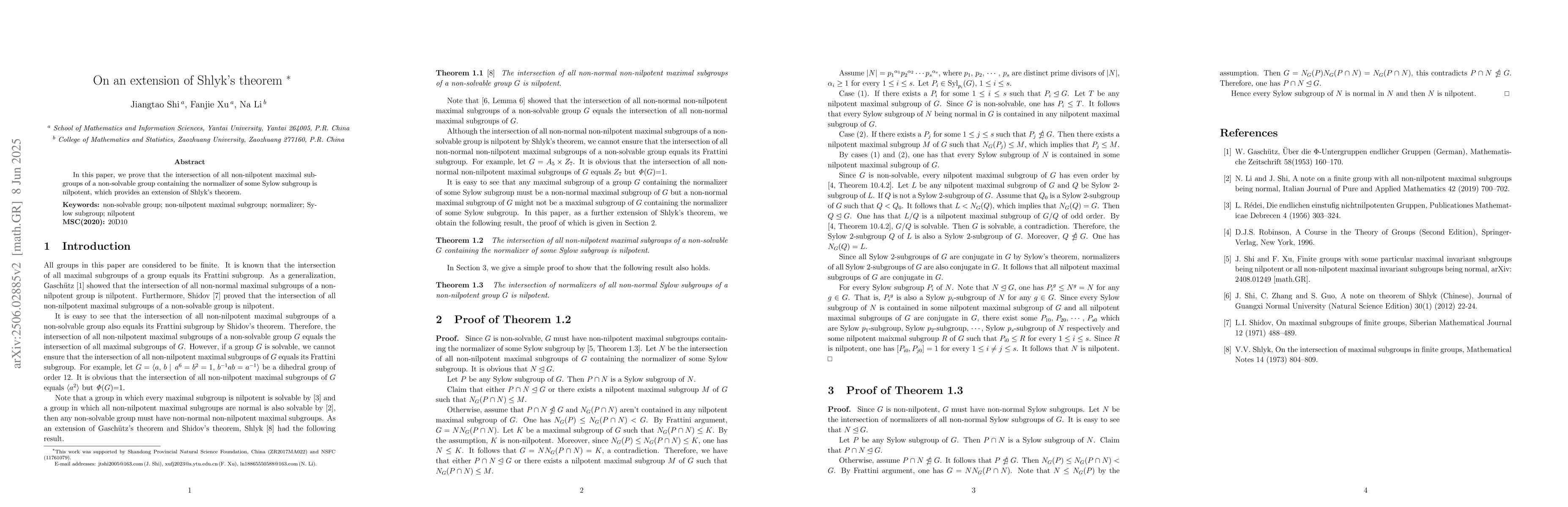 Thumbnail for On an extension of Shlyk's theorem