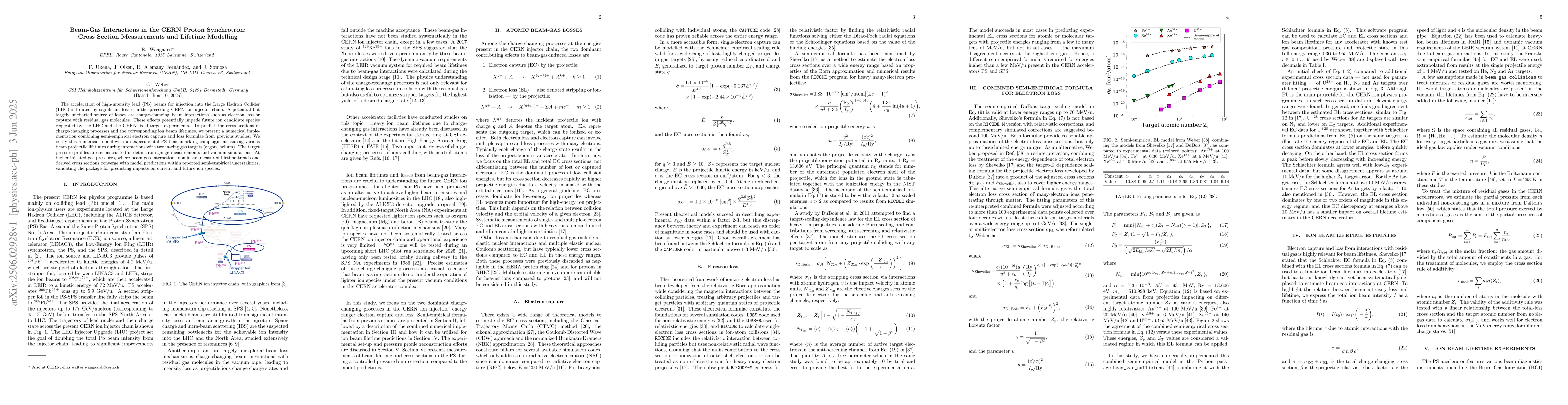 Thumbnail for Beam-Gas Interactions in the CERN Proton Synchrotron: Cross Section
  Measurements and Lifetime Modelling