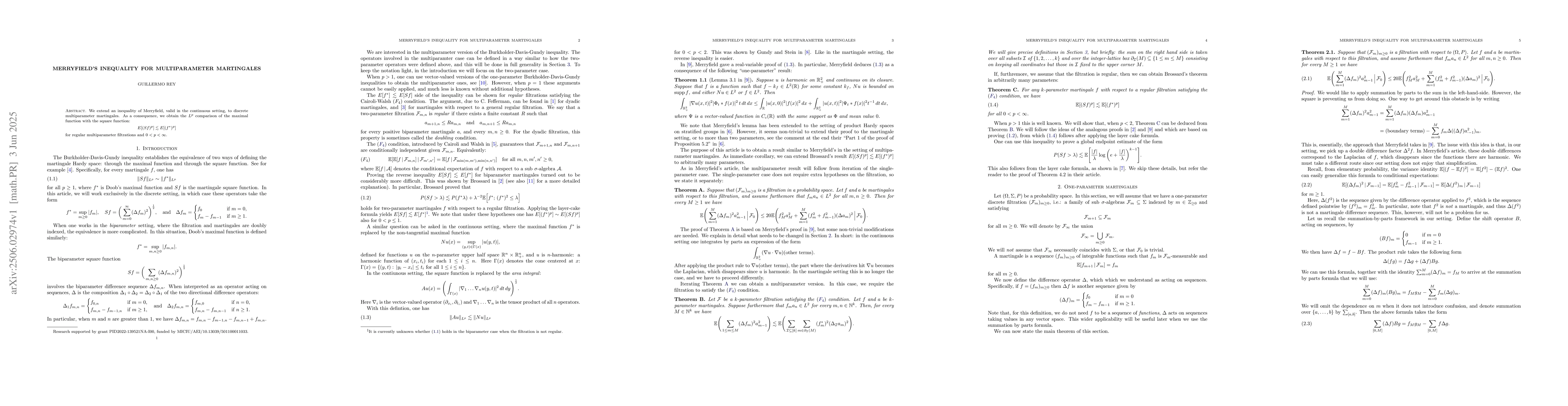 Thumbnail for Merryfield's inequality for multiparameter martingales
