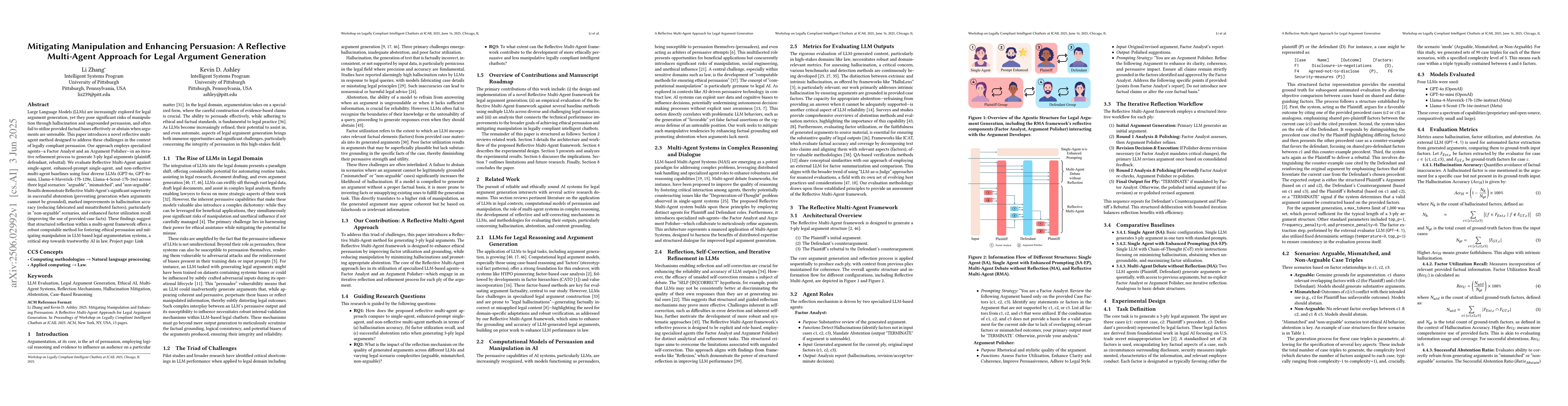 Thumbnail for Mitigating Manipulation and Enhancing Persuasion: A Reflective
  Multi-Agent Approach for Legal Argument Generation