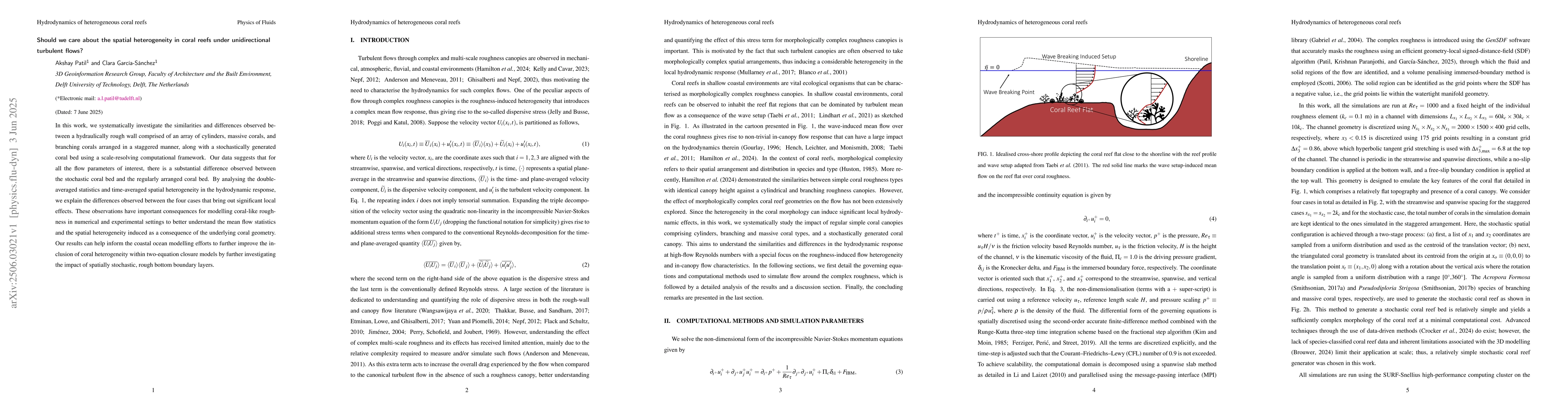 Thumbnail for Should we care about the spatial heterogeneity in coral reefs under
  unidirectional turbulent flows?