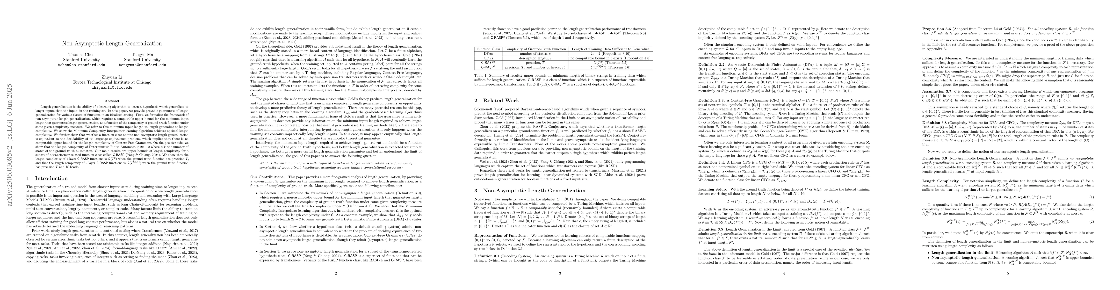 Thumbnail for Non-Asymptotic Length Generalization