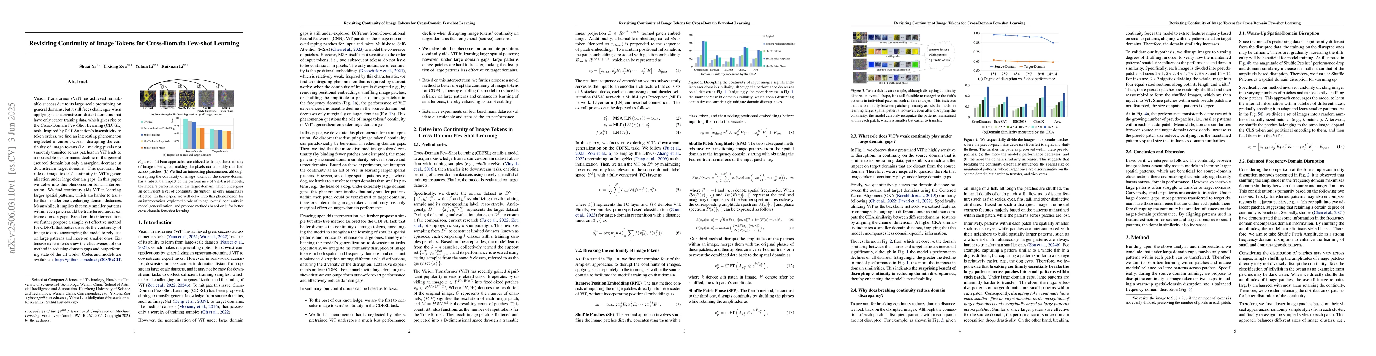 Thumbnail for Revisiting Continuity of Image Tokens for Cross-domain Few-shot Learning
