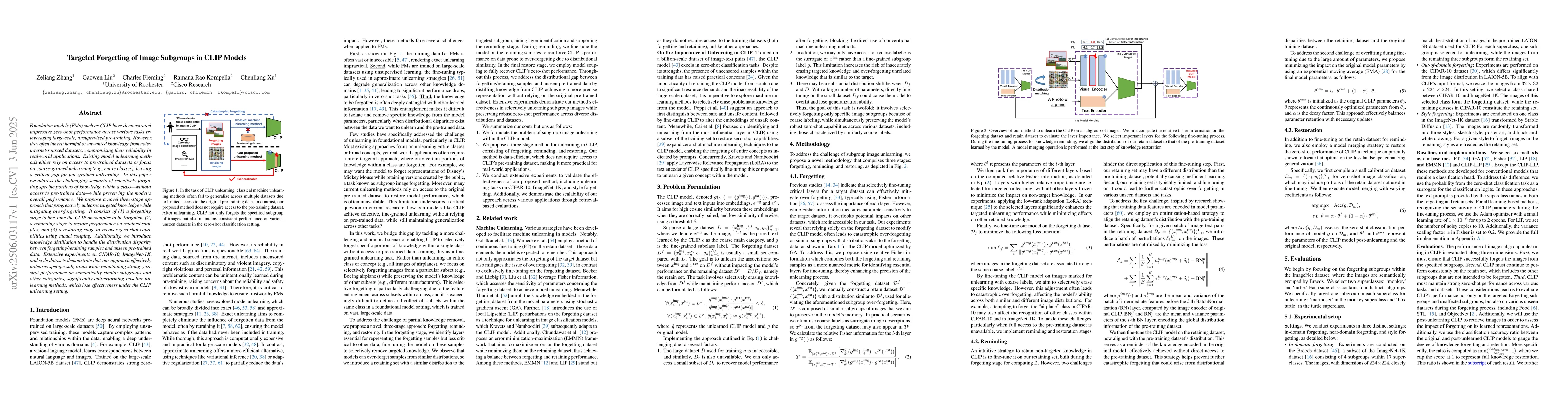 Thumbnail for Targeted Forgetting of Image Subgroups in CLIP Models