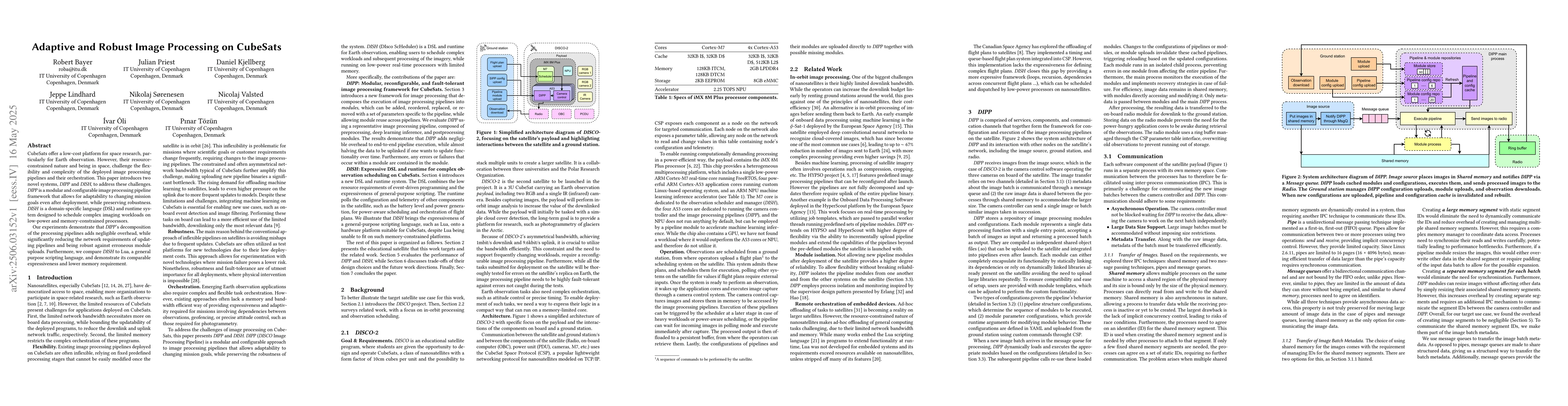 Thumbnail for Adaptive and Robust Image Processing on CubeSats