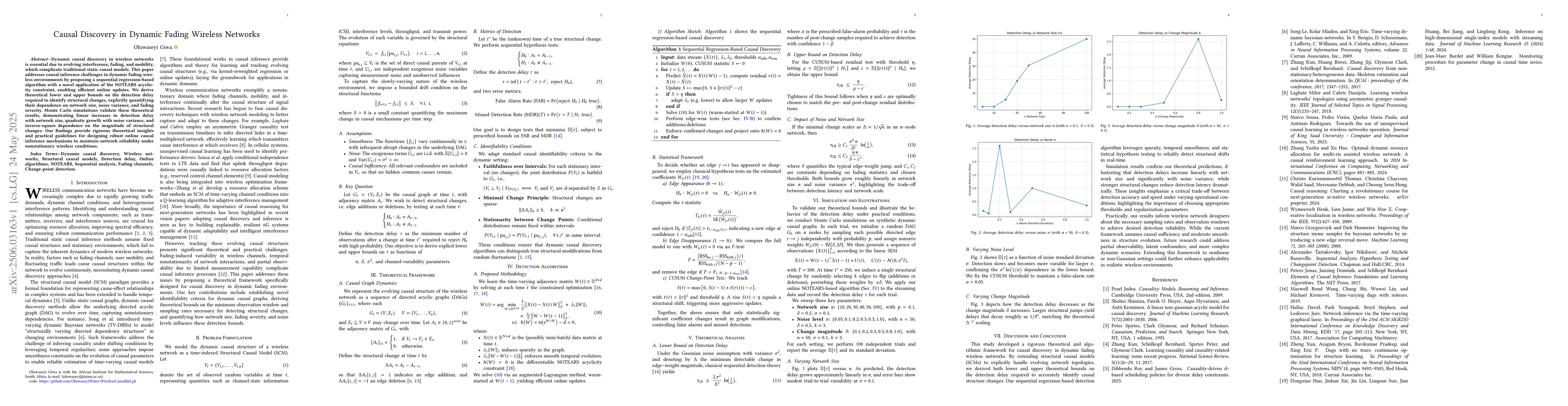 Thumbnail for Causal Discovery in Dynamic Fading Wireless Networks