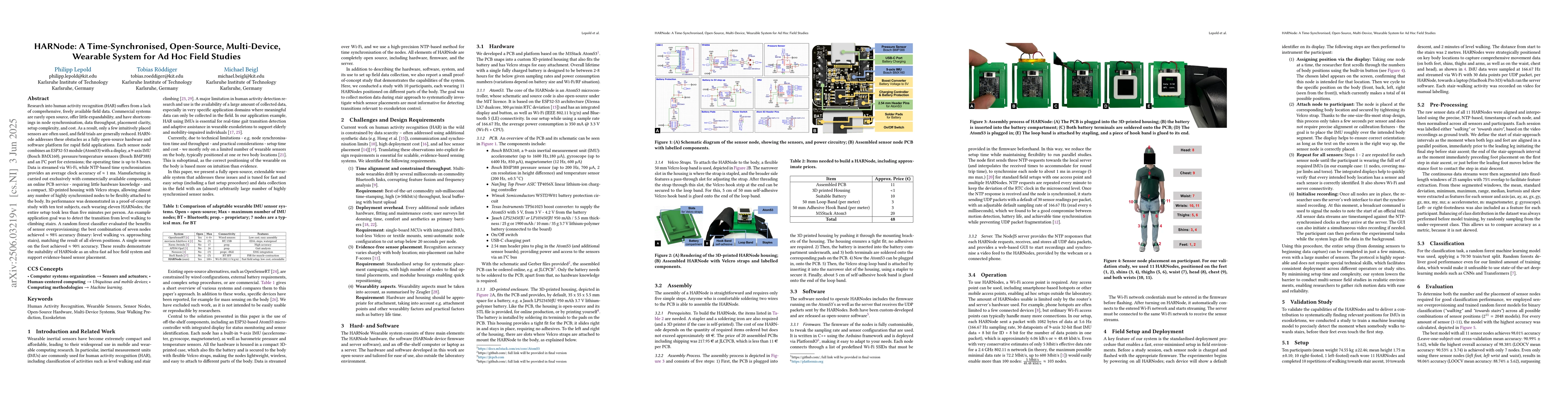 Thumbnail for HARNode: A Time-Synchronised, Open-Source, Multi-Device, Wearable System
  for Ad Hoc Field Studies