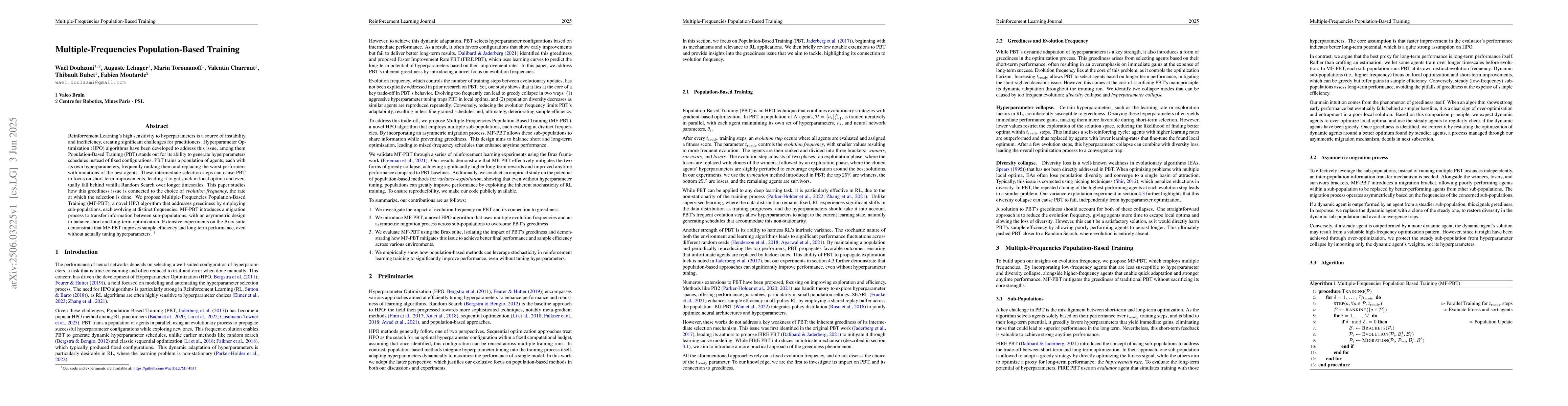 Thumbnail for Multiple-Frequencies Population-Based Training