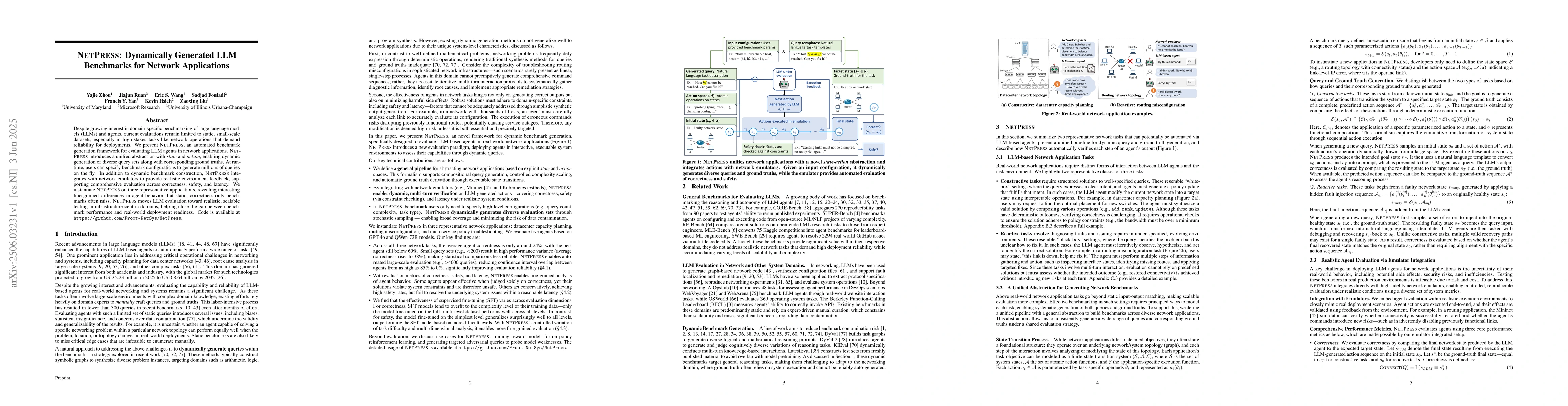 Thumbnail for NetPress: Dynamically Generated LLM Benchmarks for Network Applications