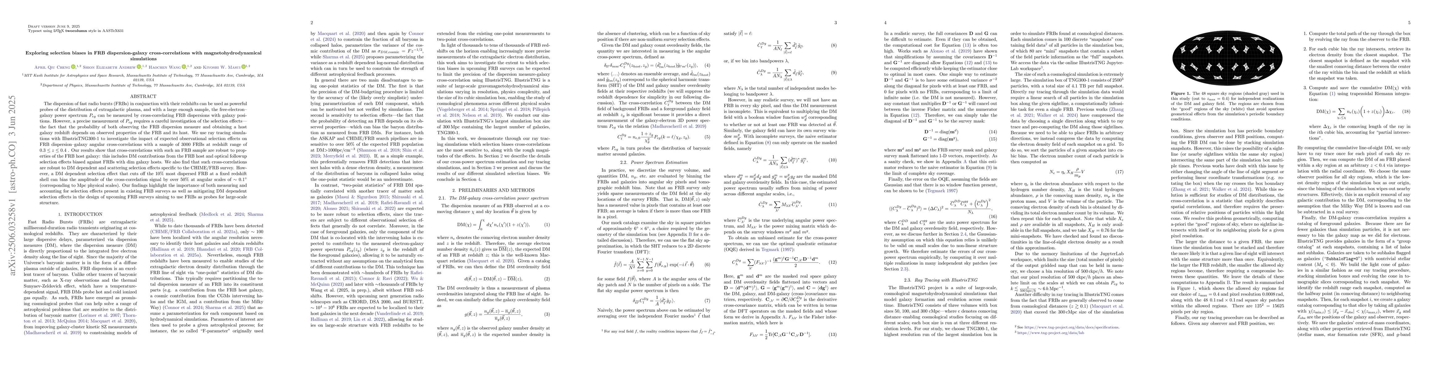 Thumbnail for Exploring selection biases in FRB dispersion-galaxy cross-correlations
  with magnetohydrodynamical simulations