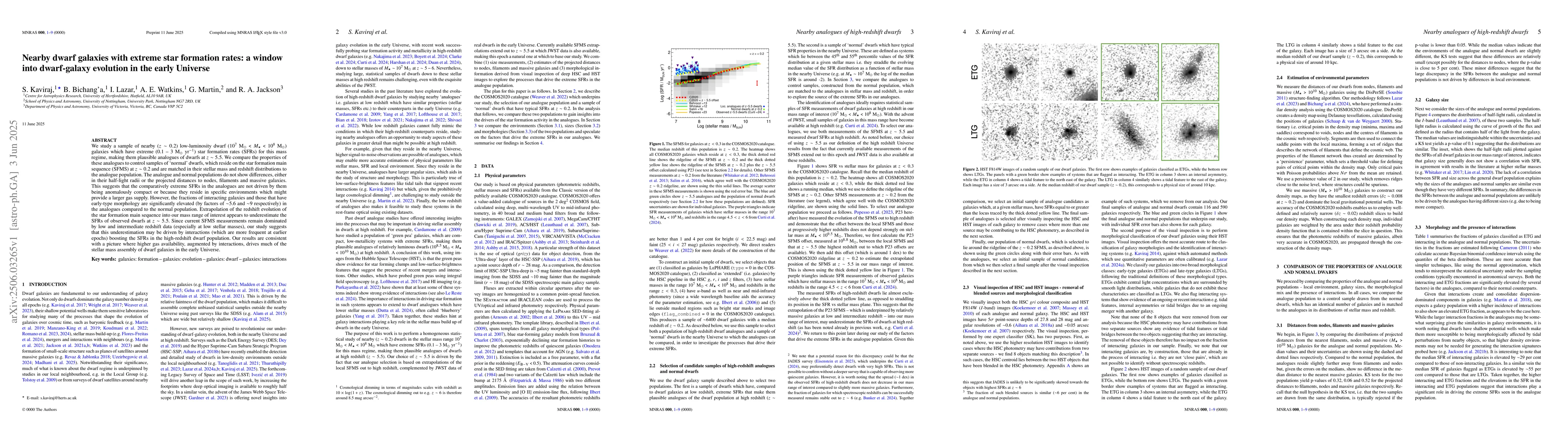 Thumbnail for Nearby dwarf galaxies with extreme star formation rates: a window into
  dwarf-galaxy evolution in the early Universe