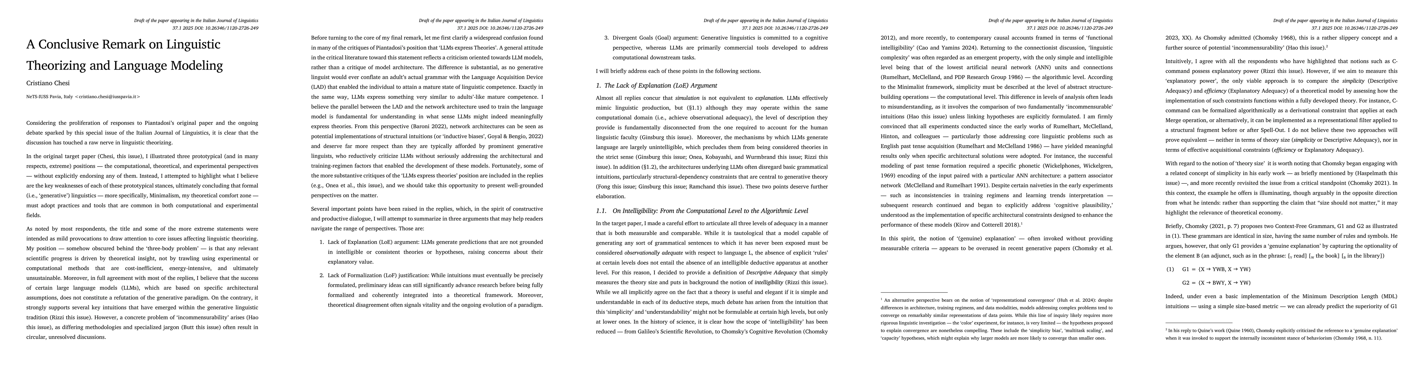 Thumbnail for A conclusive remark on linguistic theorizing and language modeling