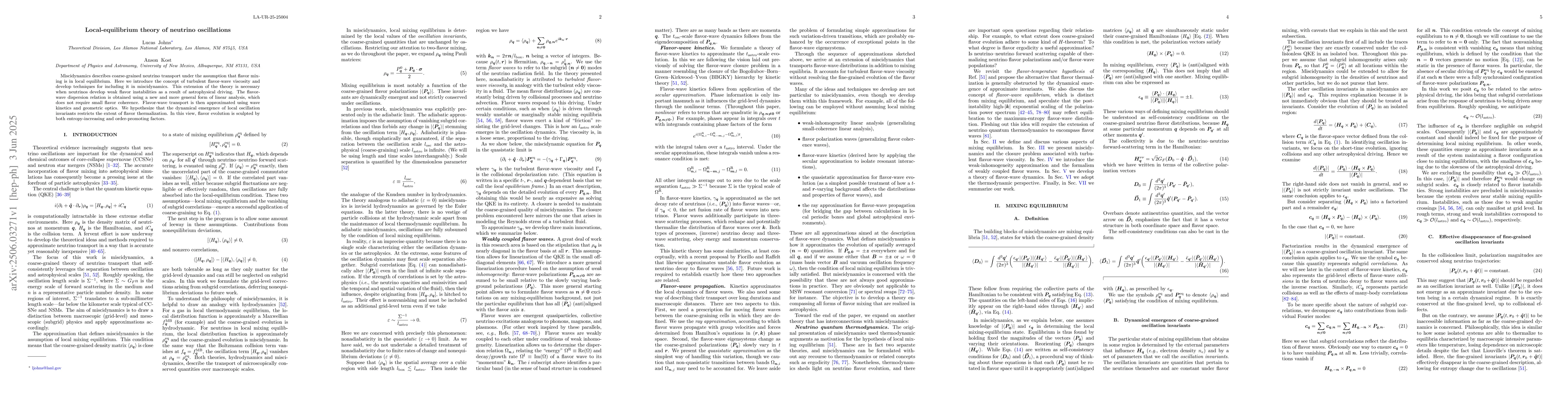 Thumbnail for Local-equilibrium theory of neutrino oscillations