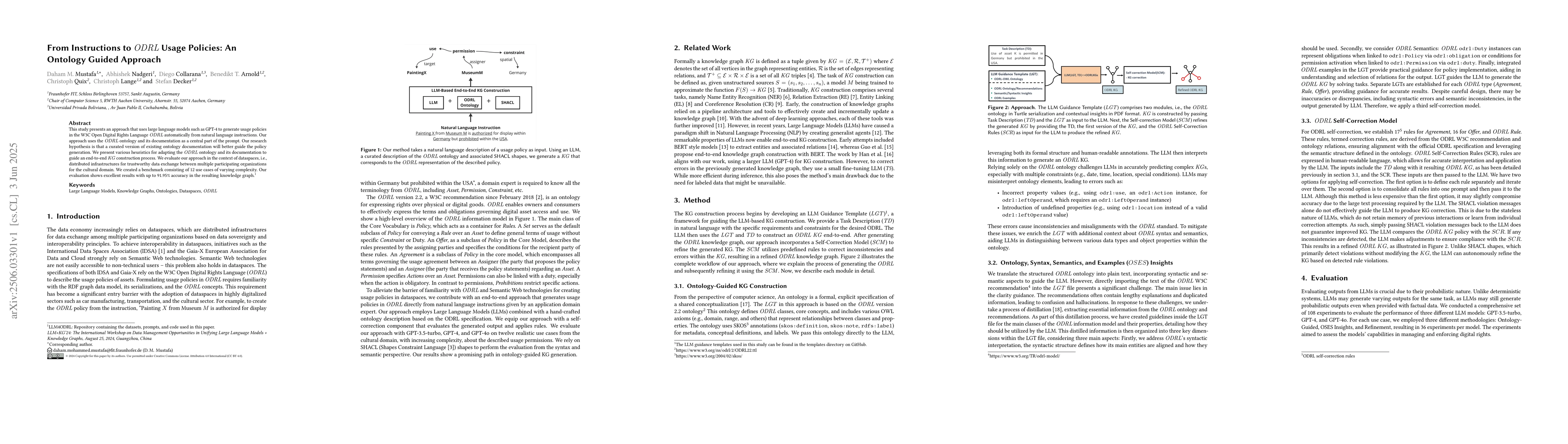 Thumbnail for From Instructions to ODRL Usage Policies: An Ontology Guided Approach