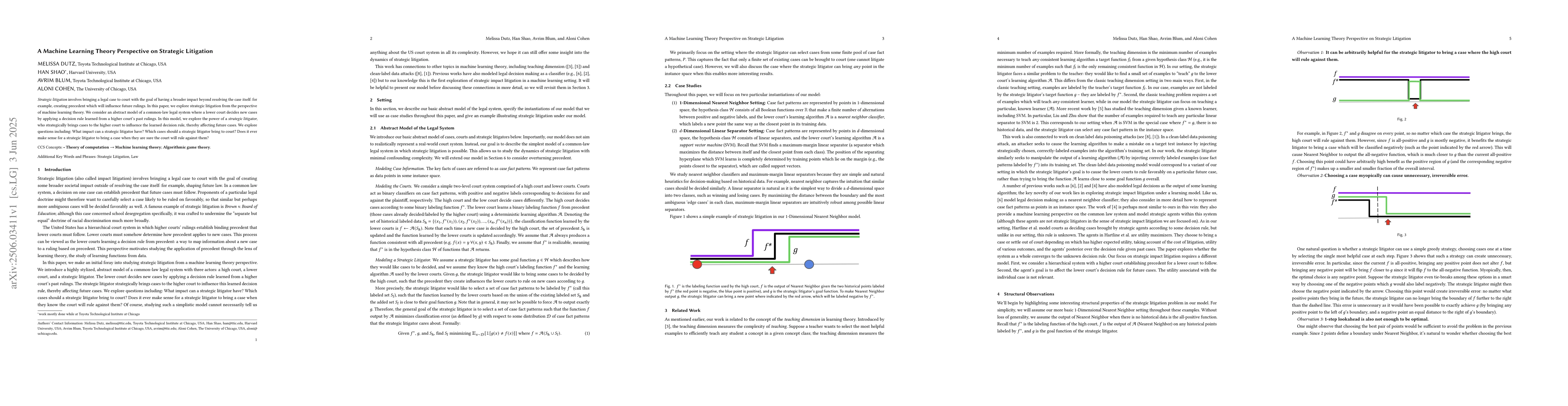 Thumbnail for A Machine Learning Theory Perspective on Strategic Litigation