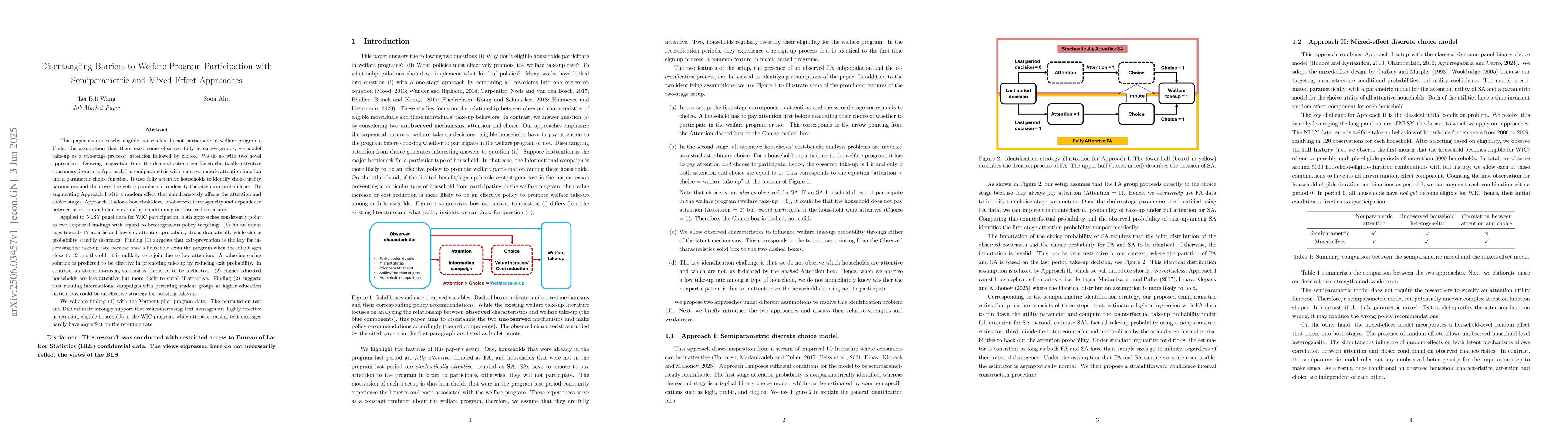 Thumbnail for Disentangling Barriers to Welfare Program Participation with
  Semiparametric and Mixed Effect Approaches