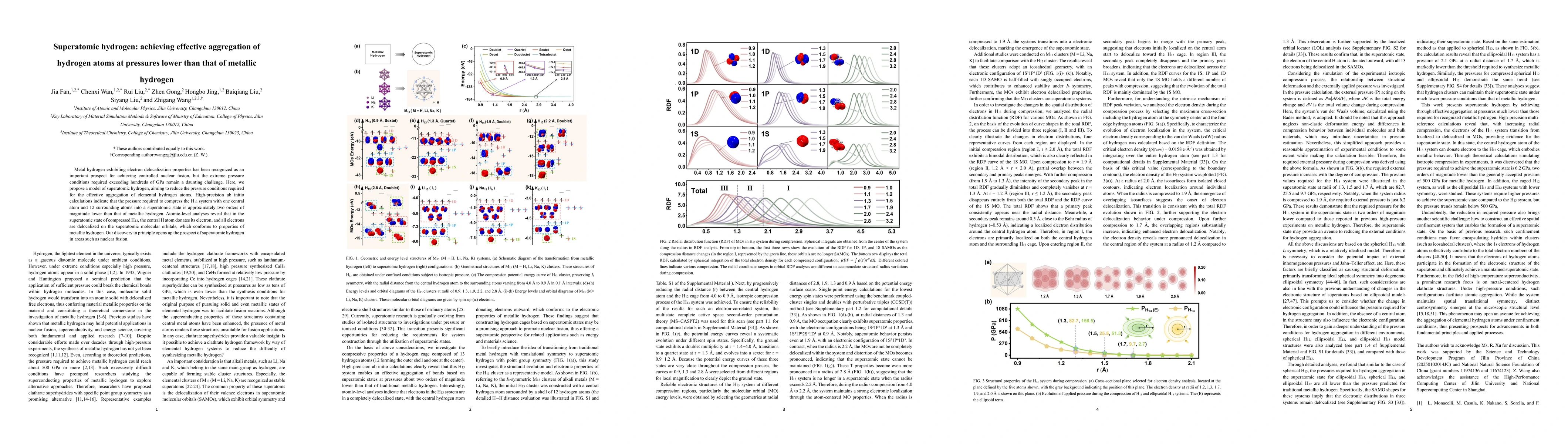 Thumbnail for Superatomic hydrogen: achieving effective aggregation of hydrogen atoms
  at pressures lower than that of metallic hydrogen