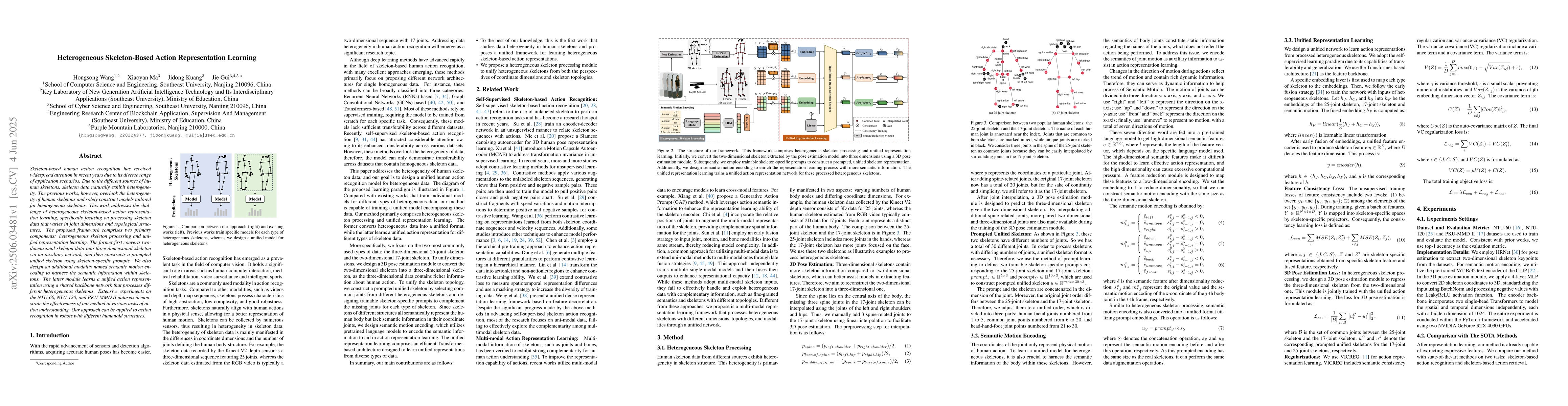Thumbnail for Heterogeneous Skeleton-Based Action Representation Learning