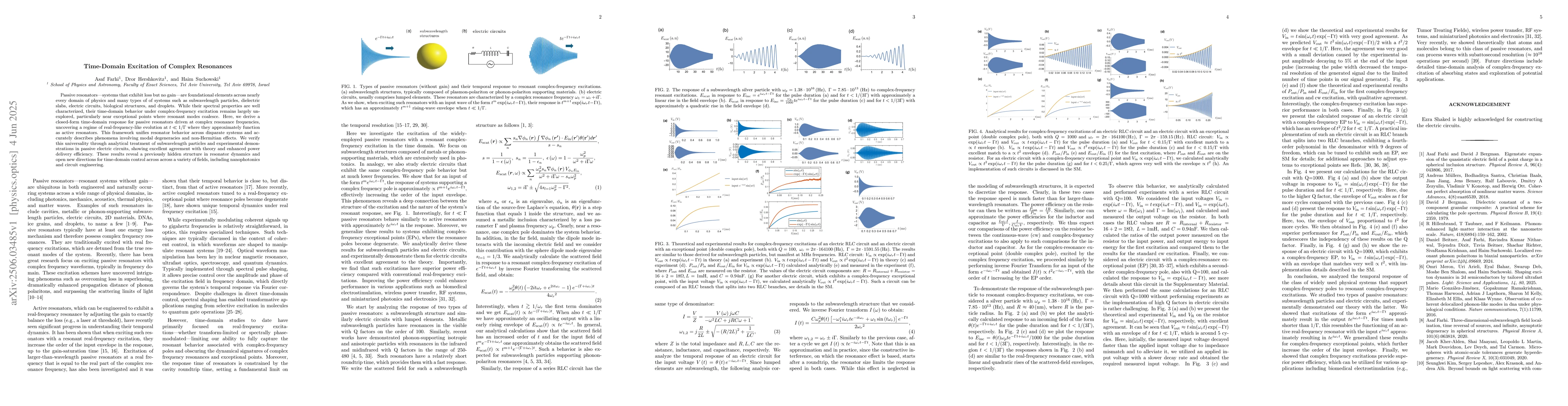 Thumbnail for Time-Domain Excitation of Complex Resonances