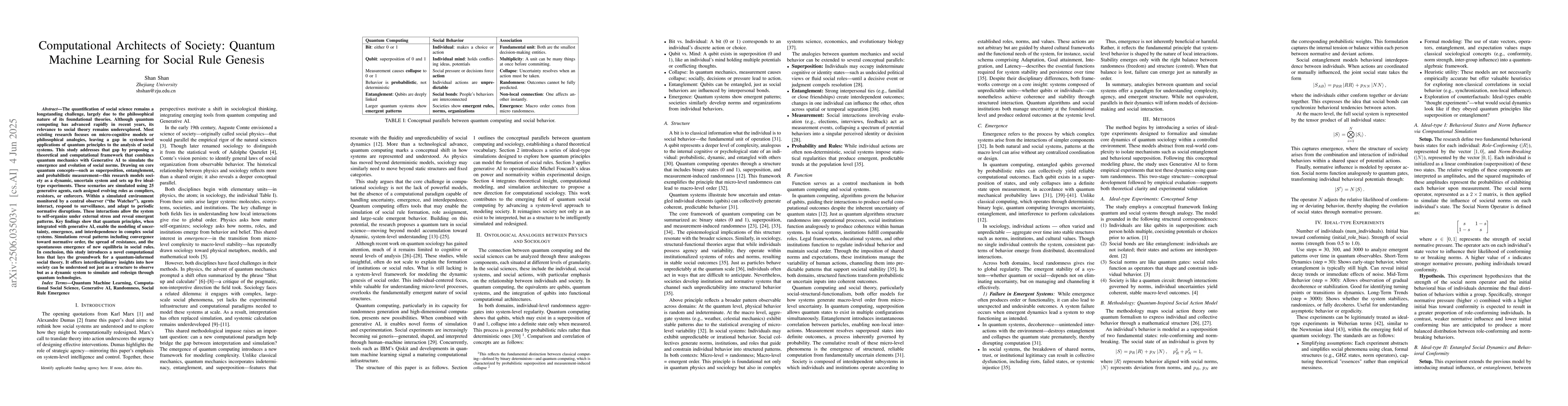 Thumbnail for Computational Architects of Society: Quantum Machine Learning for Social
  Rule Genesis