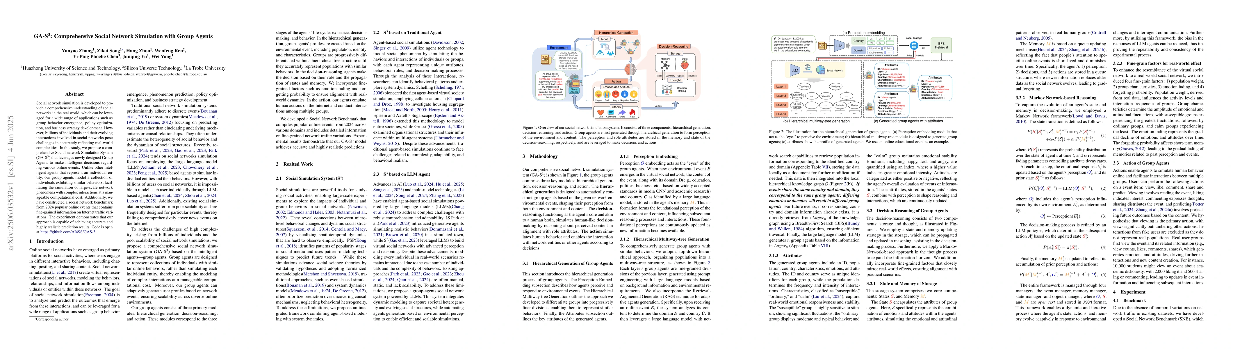 Thumbnail for GA-S$^3$: Comprehensive Social Network Simulation with Group Agents