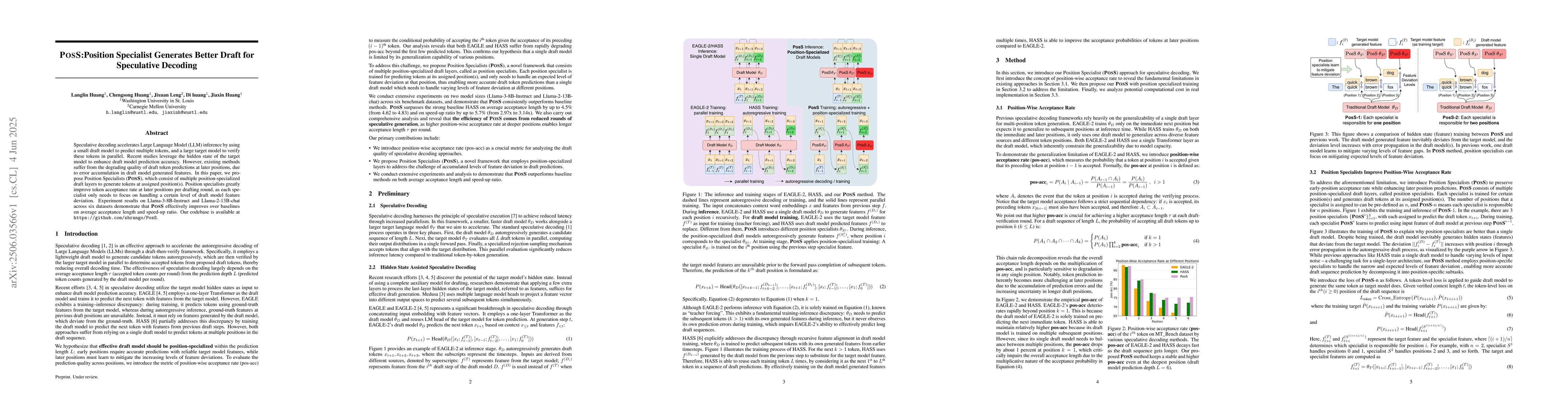 Thumbnail for POSS: Position Specialist Generates Better Draft for Speculative
  Decoding