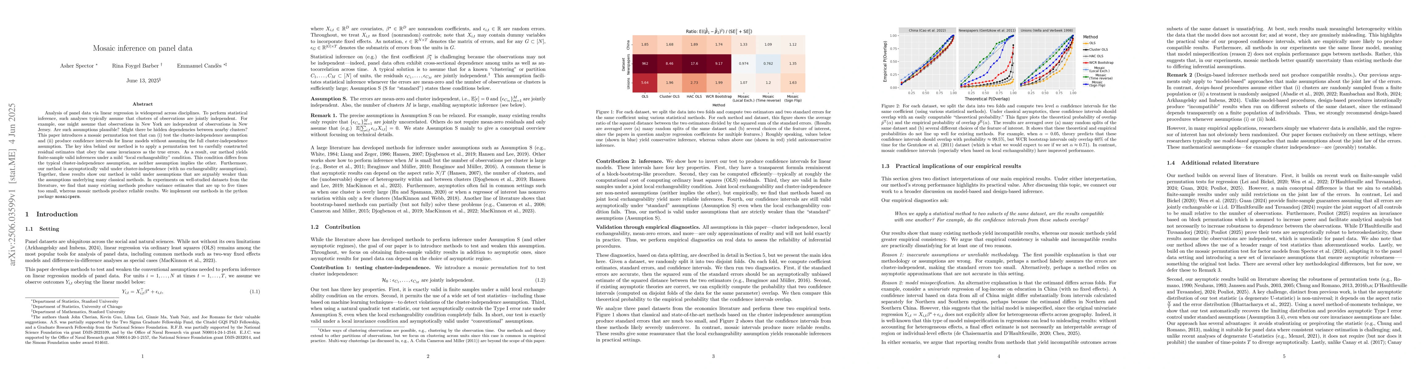 Thumbnail for Mosaic inference on panel data