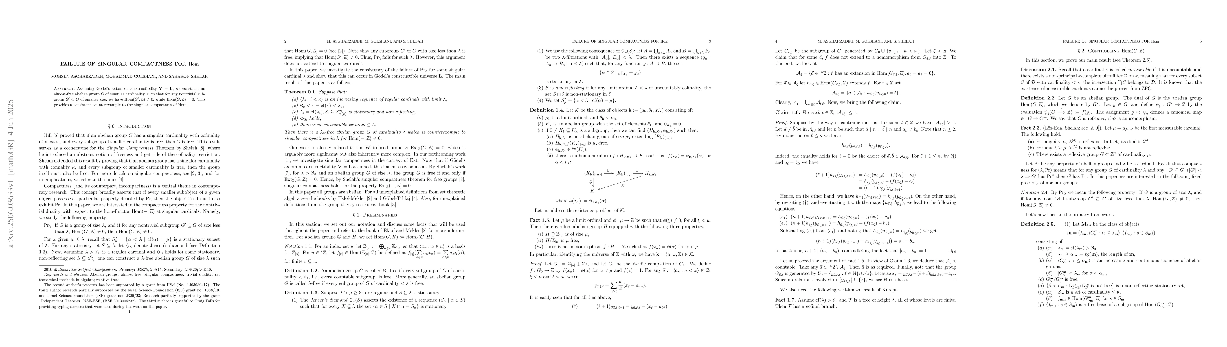 Thumbnail for Failure of singular compactness for $Hom$