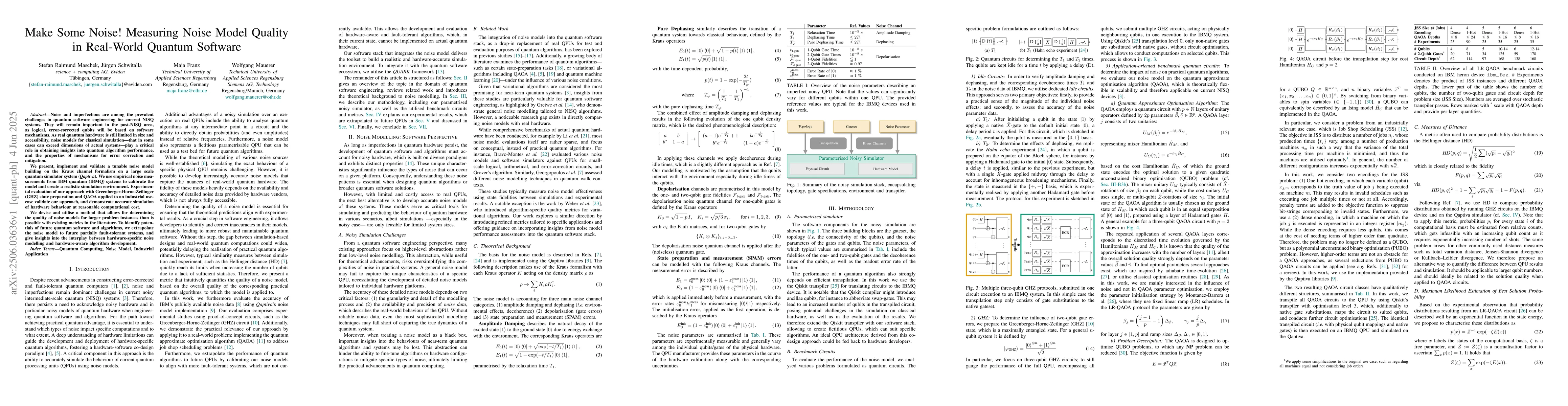 Thumbnail for Make Some Noise! Measuring Noise Model Quality in Real-World Quantum
  Software