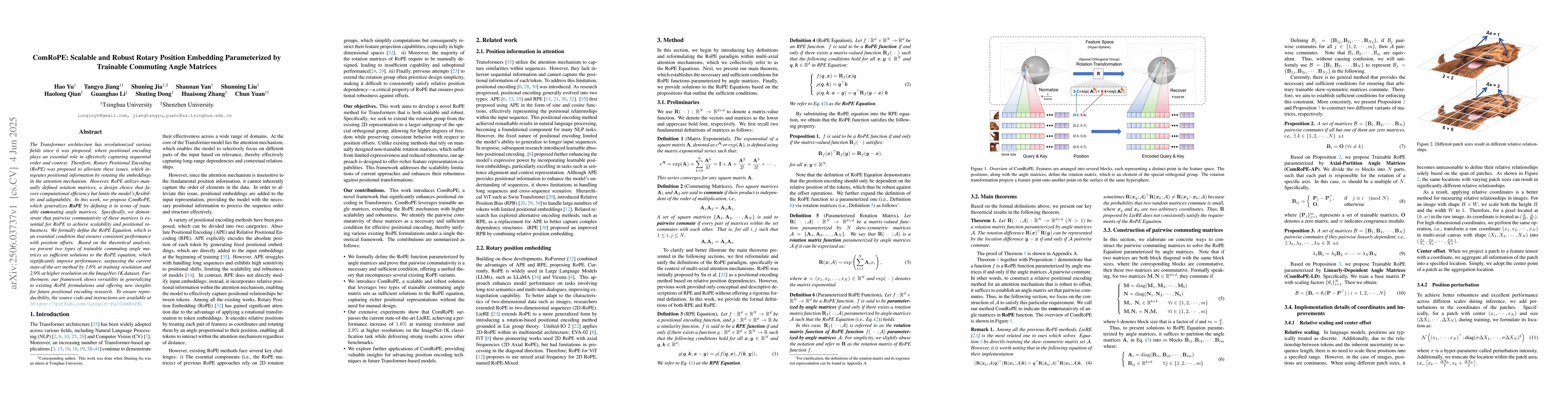 Thumbnail for ComRoPE: Scalable and Robust Rotary Position Embedding Parameterized by
  Trainable Commuting Angle Matrices