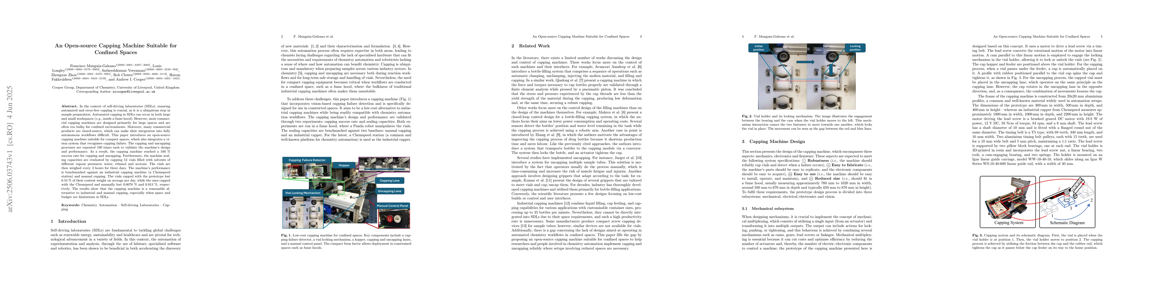 Thumbnail for An Open-source Capping Machine Suitable for Confined Spaces