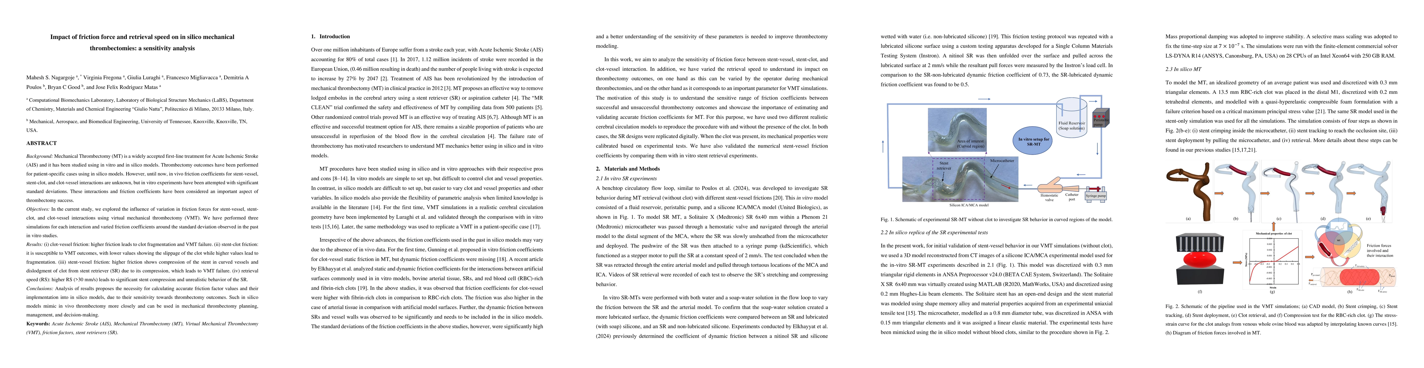 Thumbnail for Impact of friction force and retrieval speed on in silico mechanical
  thrombectomies: a sensitivity analysis
