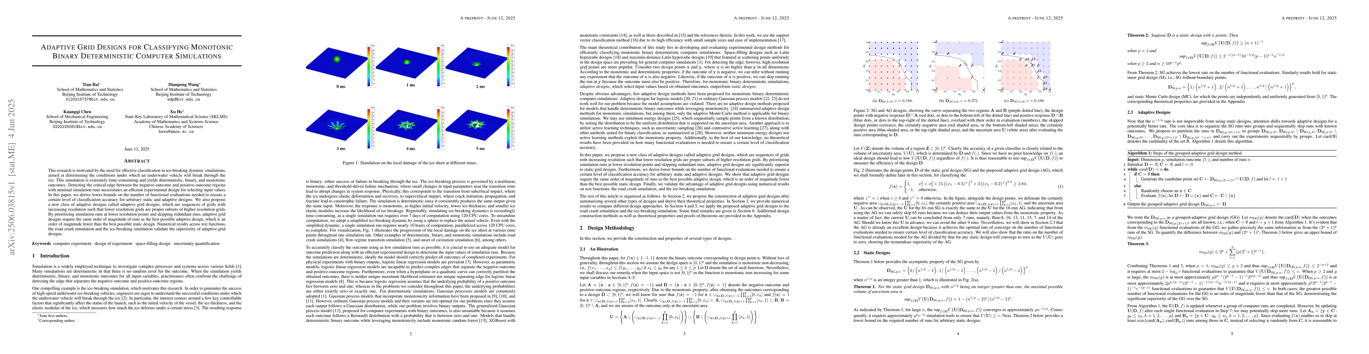 Thumbnail for Adaptive Grid Designs for Classifying Monotonic Binary Deterministic
  Computer Simulations