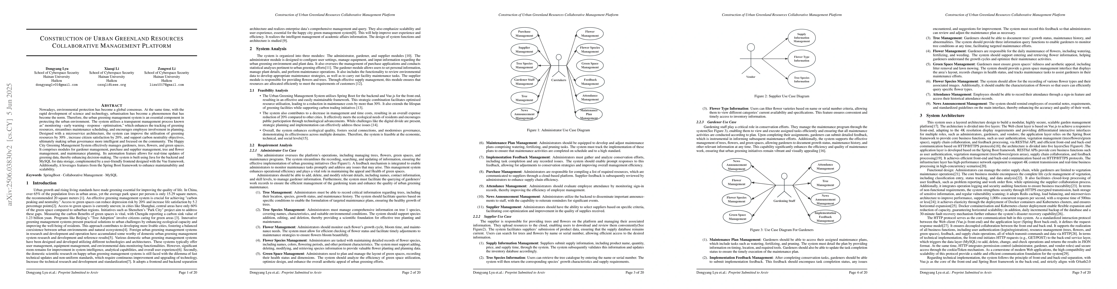 Thumbnail for Construction of Urban Greenland Resources Collaborative Management
  Platform