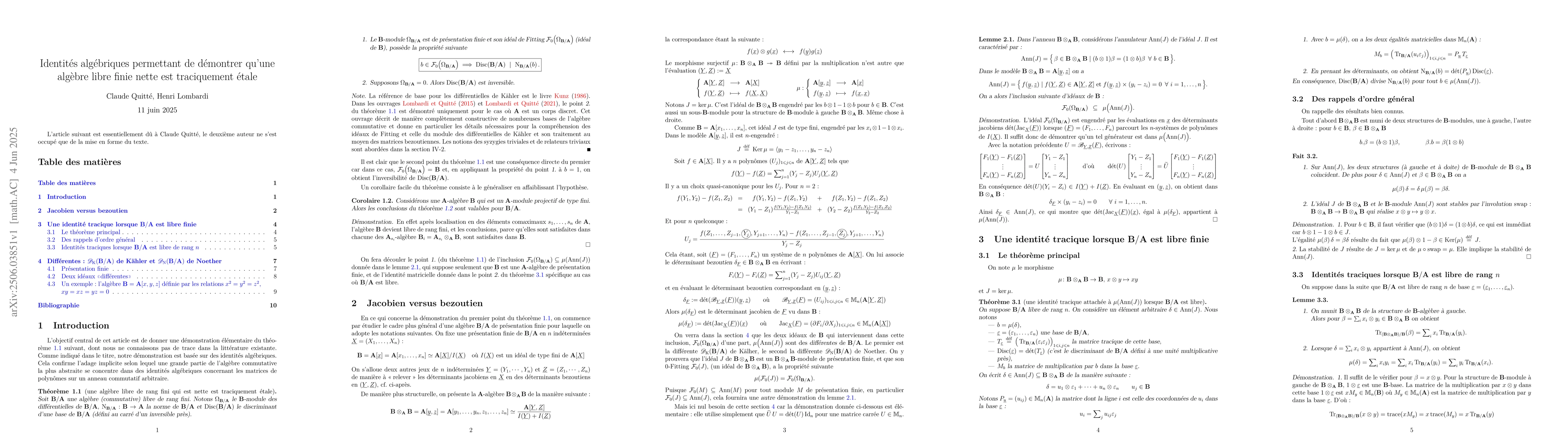Thumbnail for Algebraic identities to prove that a neat finite free algebra is
  tracically étale