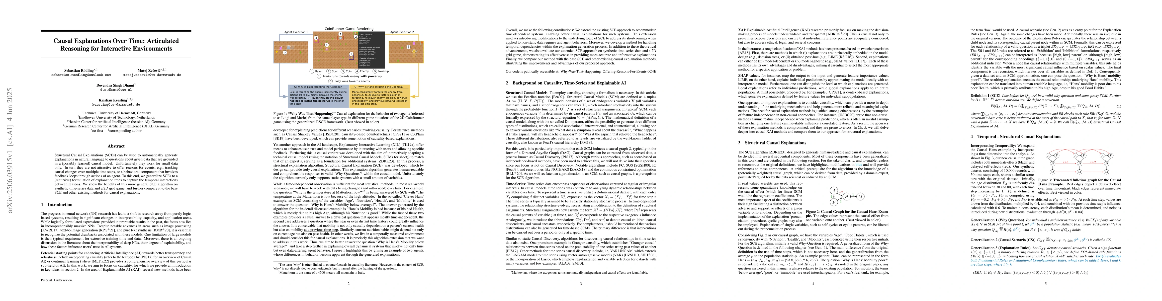 Thumbnail for Causal Explanations Over Time: Articulated Reasoning for Interactive
  Environments