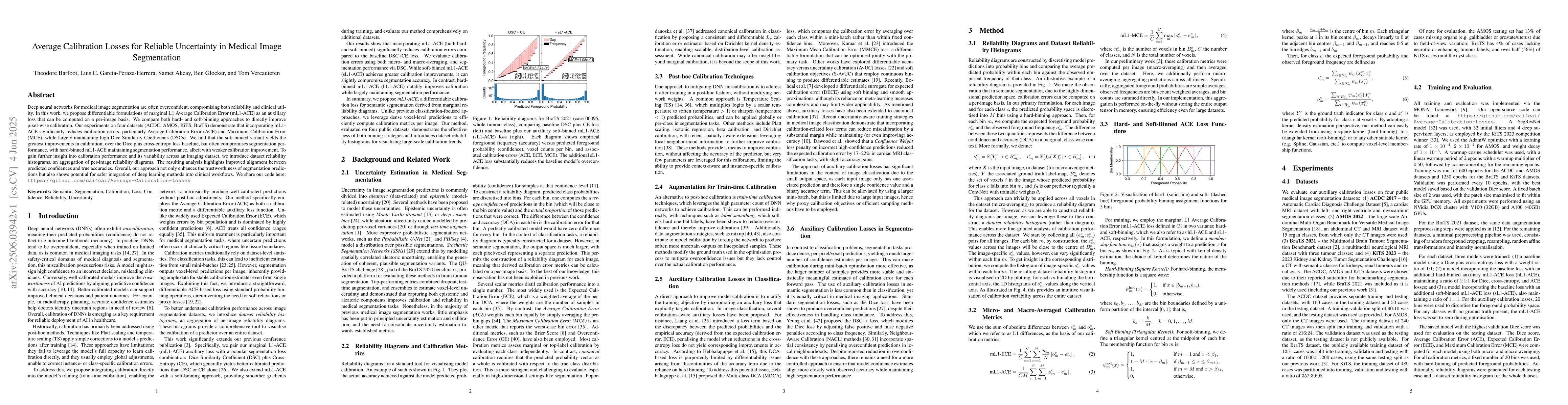 Thumbnail for Average Calibration Losses for Reliable Uncertainty in Medical Image
  Segmentation