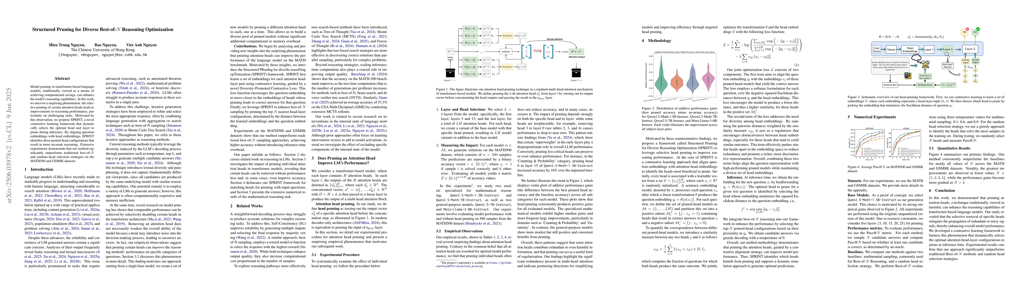 Thumbnail for Structured Pruning for Diverse Best-of-N Reasoning Optimization